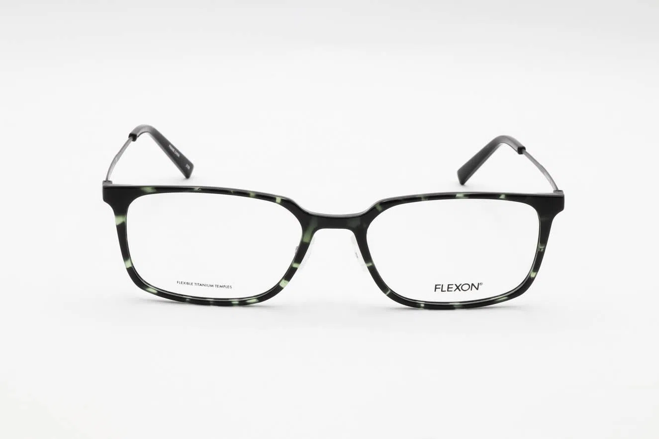 Flexon FLEXONEP8003 Eyeglasses - SHINY OLIVE TORTOISE - view 2
